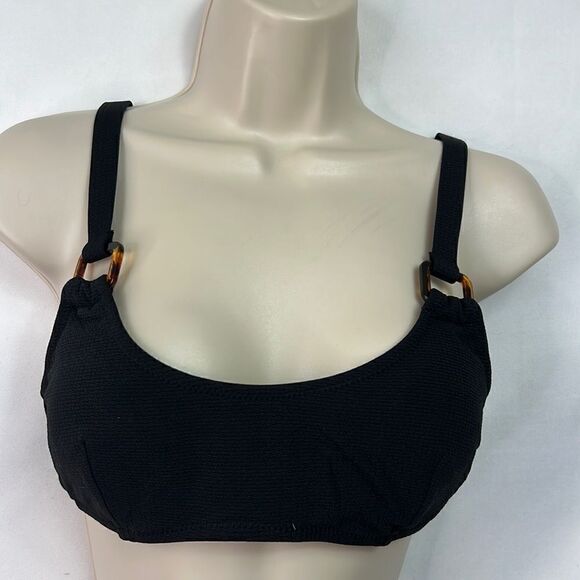 Cupshe Black Bikini top size Medium NWT - Picture 1 of 11